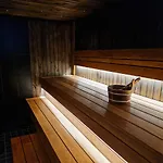 Semesterbostad Puhkemaja Saunaga